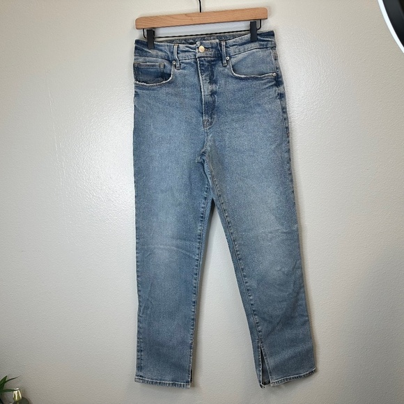 Good American Blue Straight Leg High Waisted Jeans size 10/30 - Picture 1 of 7